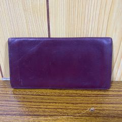 55 cartier カルティエ 二つ折り財布 マストライン レザー ボルドー系