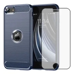 【特価商品】第2世代 アイホンse3ケース 2022 +【1枚ガラス】炭素繊維カバー 耐衝撃 TPU ソフトカバー ケース 衝撃吸収 薄型 傷防止 カメラ保護 SE ワイヤレス充電対応 iphonese第3世代 ケース iphonese第2世代 iPhone