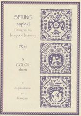 🟦⬜🟥フランス クロスステッチ 💗MARJORIE MASSEY 🔶Spring Apples🔶◆春のリンゴたち◆マジョリーマッセイ　Marjorie Massey サンプラー