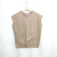 ◇ ⊂ OPAQUE.CLIP オペーク ドット クリップ ノースリーブ カットソー サイズM ブラウン系 レディース E  【1502030033410】