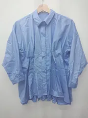 ◇ ⊂ A day in the life アデイインザライフ 七分袖 シャツ ブラウス サイズ表記なし ブルー系 レディース E  【1507100005465】