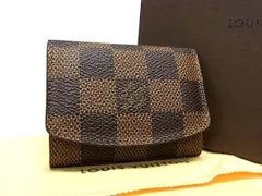 ■新品同様■ LOUIS VUITTON ルイヴィトン ダミエ カフスケース アクセサリーケース 小物入れ ブラウン系 BJ3032 冠婚葬祭 結婚式 葬式