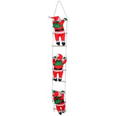 サンタはしご heliltd クリスマスツリー飾り サンタクロース人形 クリスマスパーティー吊り装飾用 長さ三人105cm
