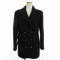 マックスマーラ ウィークエンドライン MAX MARA WEEKEND LINE コート ミドル丈 ダブルブレスト ウール こげ茶 ダークブラウン F 38 ■GY09