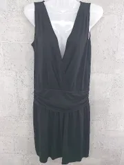 ◇ iCB アイシービー ノースリーブ 膝丈 ワンピース サイズS ブラック レディース 【中古】 【1002800966318】