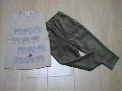 Grin ユナイテッドアローズ 子供服 男の子 男児 ニットベストとパンツ ズボン ボトムス セット XS 90cm ★3 キッズ ベビー 【中古】 ユーズド ボーイズ アウトレット リサイクル 古着 子ども服 こども服 子供 子ども