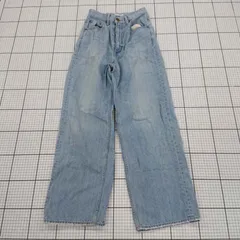 ◇ Θ AZUL BY MOUSSY ワイド デニム パンツ ジーンズ サイズ25 ライトブルー系 レディース E  【1508060012616】