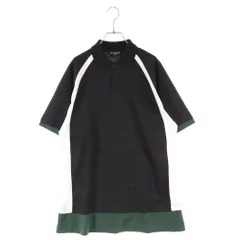 BALENCIAGA (バレンシアガ) 22SS ロゴ刺繍レイヤードデザインスポーツ半袖ポロシャツ ブラック 661507 TKVA5のサムネイル