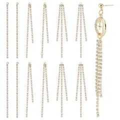 【特価商品】SUNNYCLUE　24個3種　ラインストーン　タッセル　チャーム　イヤリング　チャーム　パーツ　ラインストーン　ひねり　チャーム　キラキラ　ピアス　パーツ　ツイスト　チャーム　金色　チャーム　揺れ　メタルチャーム　垂れ飾り　ゴールド　ファイニエ