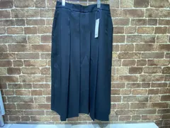 【467m】タグ付 未使用品 GU プリーツミディスカート レディース L 黒 ブラック