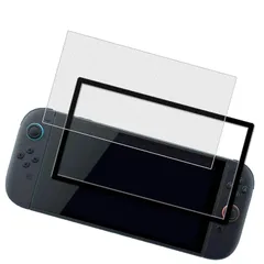 KPNS アンチグレア Switch 2 サラサラ ガラスフィルム 指紋防止 反射防止 さらさら ゲーム向け 国産硝子素材製 強化ガラス 保護 フィルム【1枚セット+ガイド枠付き】