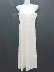 ◇ apres jour アプレジュール 総レース 花柄 キャミソール ロング ワンピース サイズF ライトベージュ レディース P  【1406240017263】