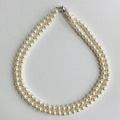 美品✨あこや真珠 パール ネックレス シルバー刻印 7mm〜7.5mmゆうの小物コレクション