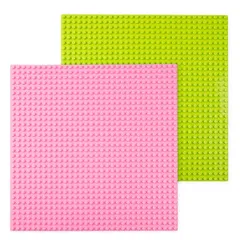 【人気商品】基礎板 ブロック プレート クラシック 互換性 32×32ポッチ 2枚セット (ピンク＋ライトグリーン)