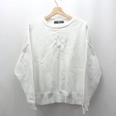 ◇ ⊇ CAMBIO カンビオ 裏起毛 長袖 トレーナー サイズM ホワイト メンズ E  【1506300029301】