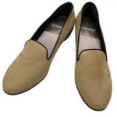 【極美品】ビューフォート (25.5) パンプス コンフォート スリッポン コンフォートシューズ ウェッジソール スウェード 本革 レザー