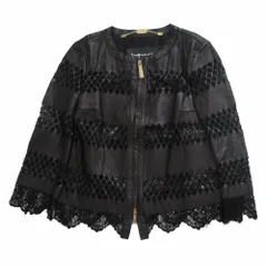 【未使用】justcavalliレザージャケット　サイズL ジャストカヴァリ春物 □美品□Just Cavalli ジャストカヴァリ ジャケット サイズ50 ジップ