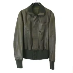 ★BOTTEGA VENETAボッテガヴェネタ★レザージャケット★カーキ★46★ ☆BOTTEGA VENETAボッテガヴェネタ☆レザージャケット☆カーキ