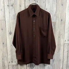 OLD Valentino 90s ヴァレンティノ 長袖 無地 ドレスシャツ M