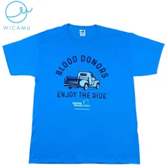 フルーツオブザルーム L ケンタッキーブラッドセンター 献血Tシャツ HDコットン ブルー 古着 USA アメカジ ヴィンテージ