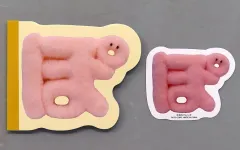 【中古】ノート・メモ帳 「ぽ」のぬいぐるみ ダイカットメモ帳＆ステッカー 「タイトーくじ 求心フレンズ」 F賞