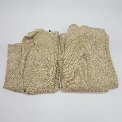 ◇ ⊂ ZARA ザラ ラメ リブ ロング セットアップ サイズEUR L ゴールド レディース E  【1504240005171】