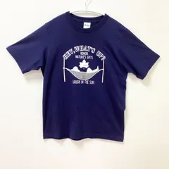古着　美品　LOGOS　ロゴス　LOGOS OUTING EQUIPMENT　半袖Tシャツ　ユニセックス　Mサイズ　クルーネック　混紡　ネイビー　紺色　アウトドア