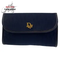 超美品 Dior ディオール ヴィンテージ トロッター ネイビー ゴールド金具 キャンバス チェーン ショルダーバッグ ハンドバッグ 2way 406478【中古】