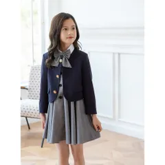 ☆ グレー ☆ 150cm ☆ セットアップブラウスあり  入学式 ワンピース 女の子 卒園式 小学校 卒業式 スーツ ブラウス ジャケット ブレザー リボン キッズ フォーマル セレモニー キッズフォーマル 七五三 発表会 キッズスーツ 子供服 子ども服