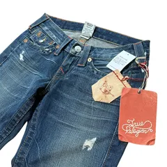 未使用 TRUE RELIGION JOEY ローライズ ブーツカットデニム インディゴ サイズ25 レディースM トゥルーレリジョン MADE IN USA デッドストック