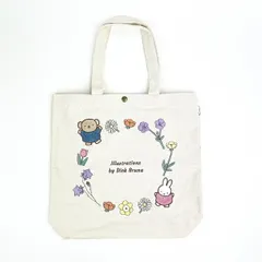 ミッフィー miffy ナチュラルフラワーシリーズ トートバッグ  ホワイト