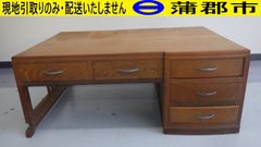 【現地引き取りのみ　リユース品】昭和レトロ　文机・座敷机（R7－209）キズ、汚れ、サビあり