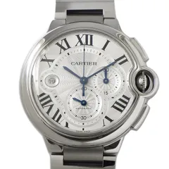 カルティエ Cartier 腕時計 バロン ブルー XL W6920002 ギョーシェ シルバー文字盤 カレンダー クロノグラフ スモールセコンド 裏スケ SS 自動巻き 【箱・保付き】 【中古】のサムネイル