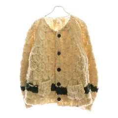 BEDWIN & THE HEARTBREAKERS (ベドウィンアンドザハートブレーカーズ) L/S HAND KNITTED CARDIGAN JAGO ペルーニットカーディガン アイボリー/グリーンのサムネイル