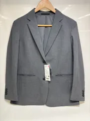 ★【ユニクロ　UNIQLO】タグ付き未使用品　テーラードジャケットリラックスフィット　レディースM　グレー/ｍab0063