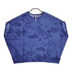 25SS/未使用近】マーブルシュッド 灯台 ストリングシャツ ブルー F