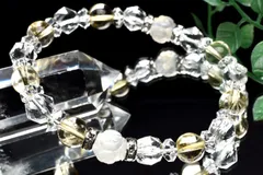 回して御利益GET!マニ車で運気UPシリーズ 【ムーンストーン×シトリン】当店オリジナルデザイン ブレスレット パワーストーン 天然石 _A1233