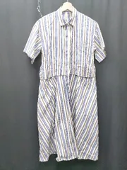 ◇ ⊂ KBF ケービーエフ URBAN RESEARCH 半袖 膝下丈 ワンピース サイズOne オフホワイト系 マルチ レディース P  【1410230020324】