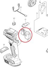 マキタインパクトドライバー　TD173スイッチ　TD001G,TD002G,TD162D,TD172D,TD173D,TW004G　共通のスイッチ　純正新品未使用のサムネイル
