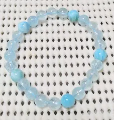 【限定1本】アクアマリン×ラリマーブレスレット