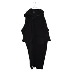 Yohji Yamamoto (ヨウジヤマモト) ZIP HOODED COATアーム ジップデザイン ウールロングコート NR-T56-181 ブラックのサムネイル