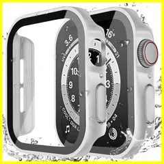 LISAMER 対応 Apple Watch ケース Series 10/9/8/SE/7/6/5/4 44mm アップルウォッチ用 ケース 防水 一体型 新デザイン 3D直角エッジ 超薄型 PC+ガラス素材 高透過率 対応 Apple Watch カバー 全