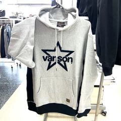 XL 1点のみ‼️VANSON バンソン⚫︎長袖　ワンスター　裏毛プルオーバー　パーカー　ミックスグレー