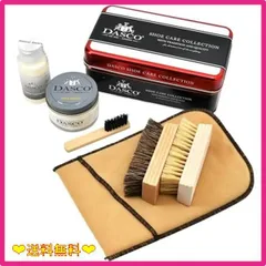 ★スタッフおすすめ★Free Size_ニュートラル(無色) [ダスコ] 英国伝統の品質 ビギナー用 靴クリーム 1色入り シューケア スターター セット シングル(PA-DNNH) 靴磨きセット 革靴 メンテナンス 馬毛ブラシ 豚毛ブラシ かんたん お手入れ