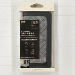 RastaBanana かんたんスマホ 705KC グレンチェック薄型手帳型ケース/ブラック 4157KNTNS