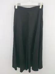 ◇ JEANASIS ジーナシス サテン ロング フレア スカート サイズF ブラック レディース P  【1304010002870】