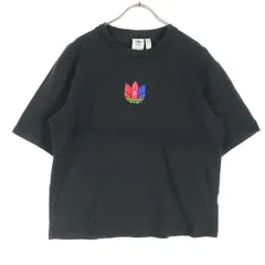 adidas アディダス トレフォイルロゴ 半袖 Tシャツ XS ブラック レディース 古着