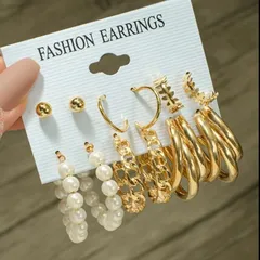 【再入荷‼️】大好評　お得セット　 ピアス ゴールド ６点 セット まとめ売り