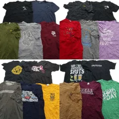 古着卸 まとめ売り カラーmix プリント 半袖Tシャツ 20枚セット (メンズ XL ) ディッキーズ レーシング ライン ポケＴ 中古 古着 MY8043