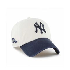 【新品・未使用】'47 6PANEL CAP (Yankees CLEAN UP) BONE / NAVY フォーティーセブン 6パネルキャップ (ヤンキース クリーンアップ) ボーン / ネイビー